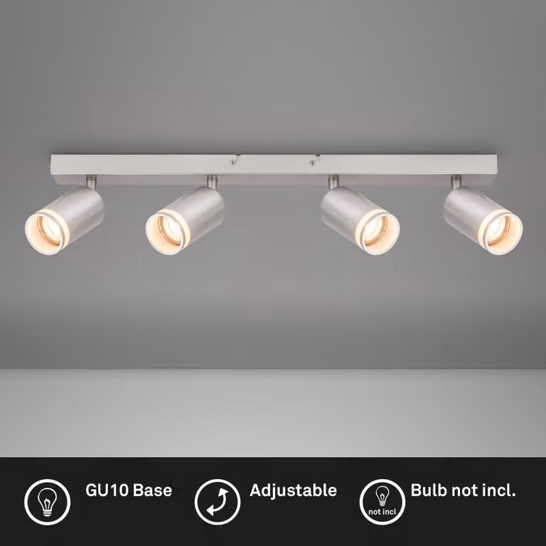 Faretto da soffitto Lampada da soffitto Lampada da camera da letto Orientabile 4 luci GU10