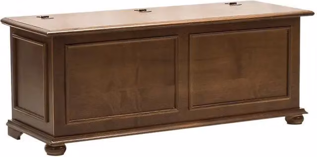 Cassapanca arte povera 100 cm in legno tinta noce - Mobili 2G