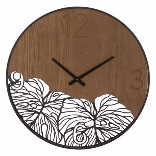 Orologi ORLOGIO DA MURO WOOD/LEAF CM Ø 60X2 Mauro Ferretti
