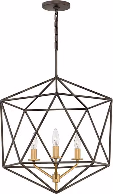 Lampadario Industrial Nordico Astrid Metallo Bronzo Opaco 3 Luci E14