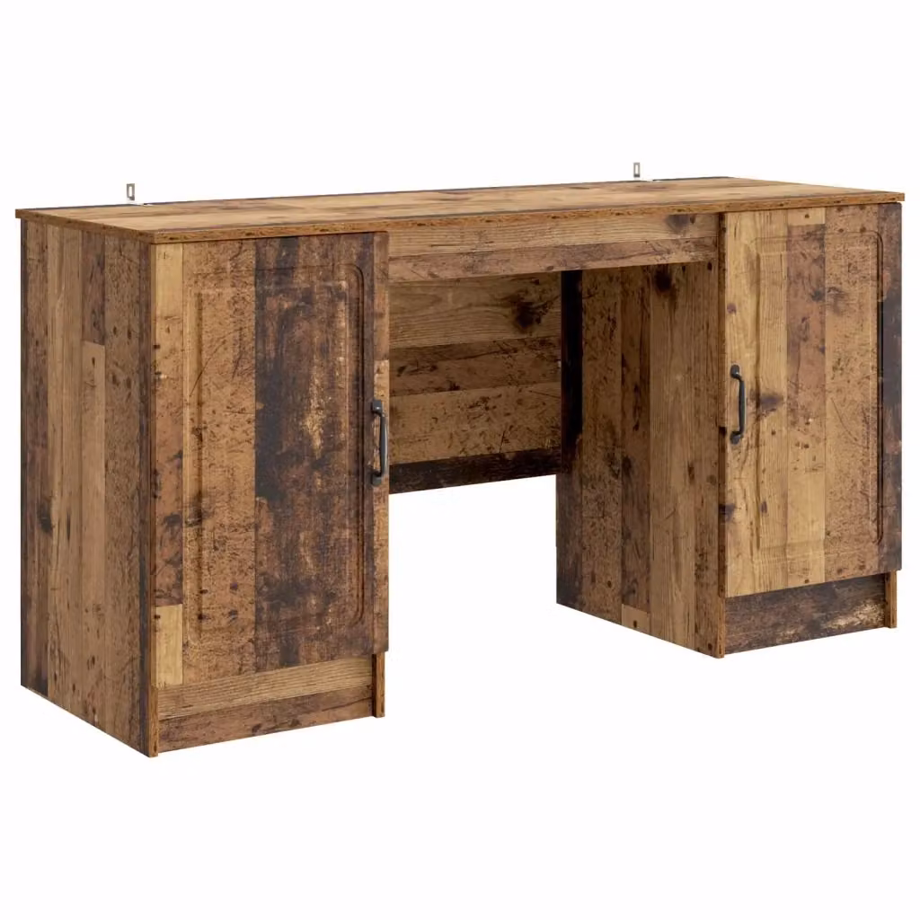 Scrivania vidaXL in legno marrone stile rustico L: 142,5 cm, P: 50 cm, H: 75 cm – 2