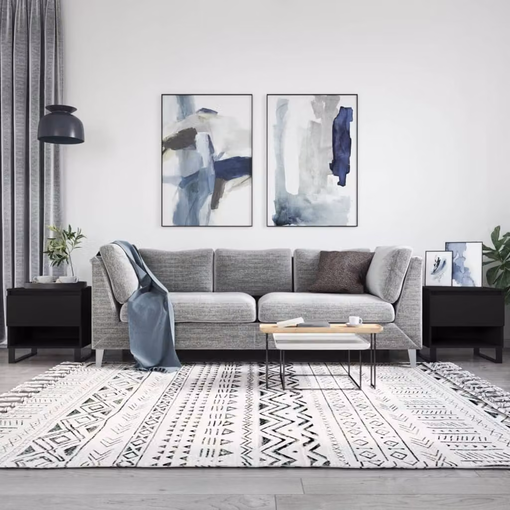 Maison Exclusive - Tavolini da salotto 2 pezzi Nero 50x46x50 cm Materiale ligneo