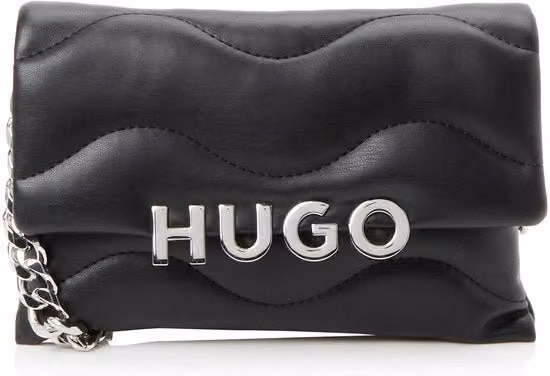 Borsa Lizzie da donna HUGO in tessuto e plastica, colore nero