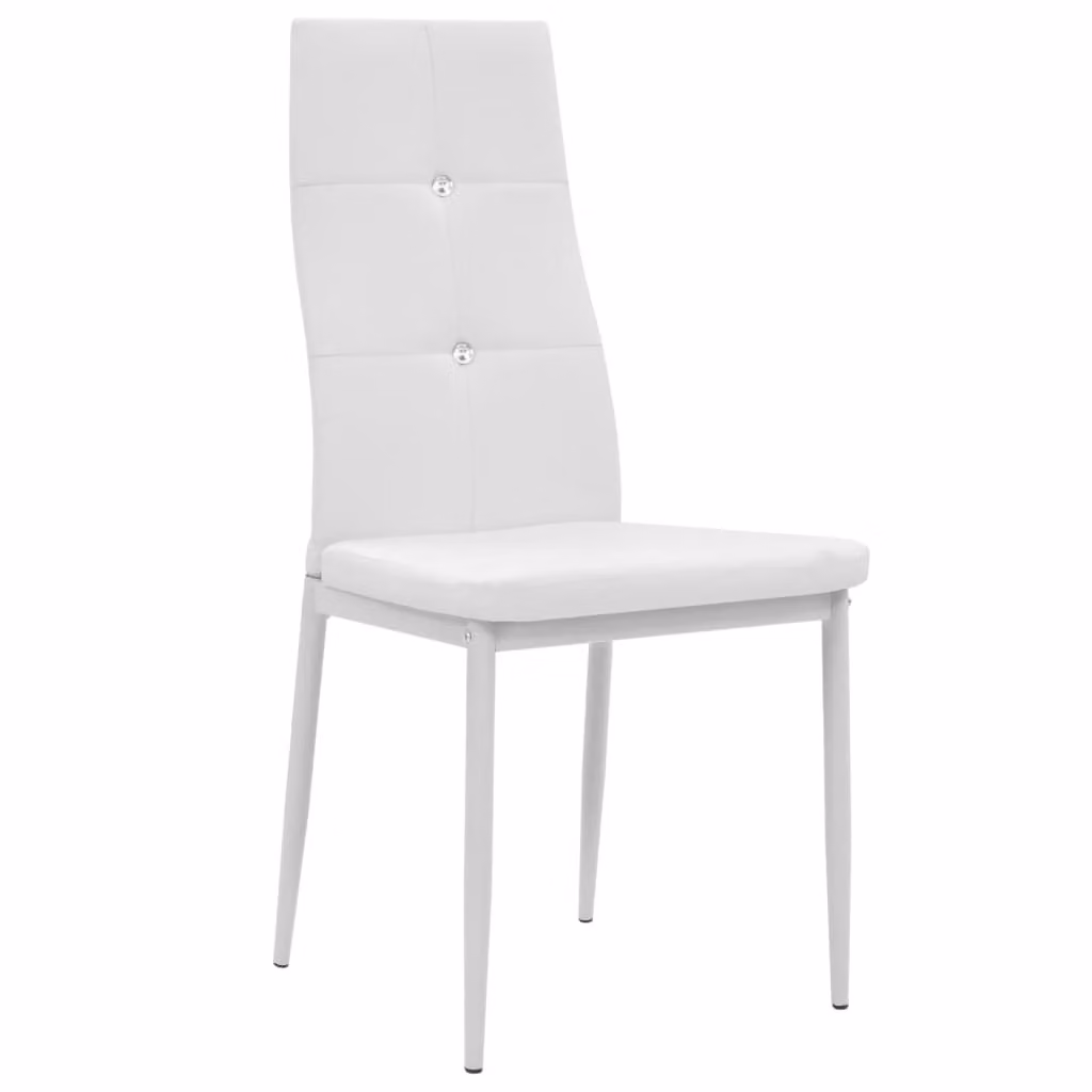 vidaXL Sedie da pranzo 2 pz. Similcuoio bianca