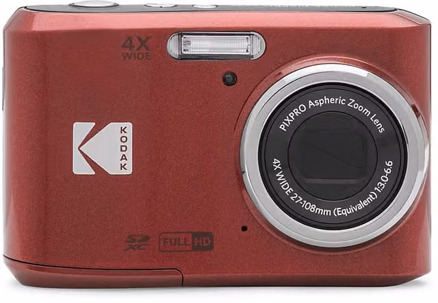 Fotocamera Digitale Compatta Kodak PixPro FZ45 Rossa con Zoom Ottico 4x e 16,35 Megapixel