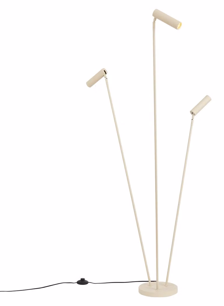 Lampada da terra moderna beige a 3 luci GU10 35 mm Thomas