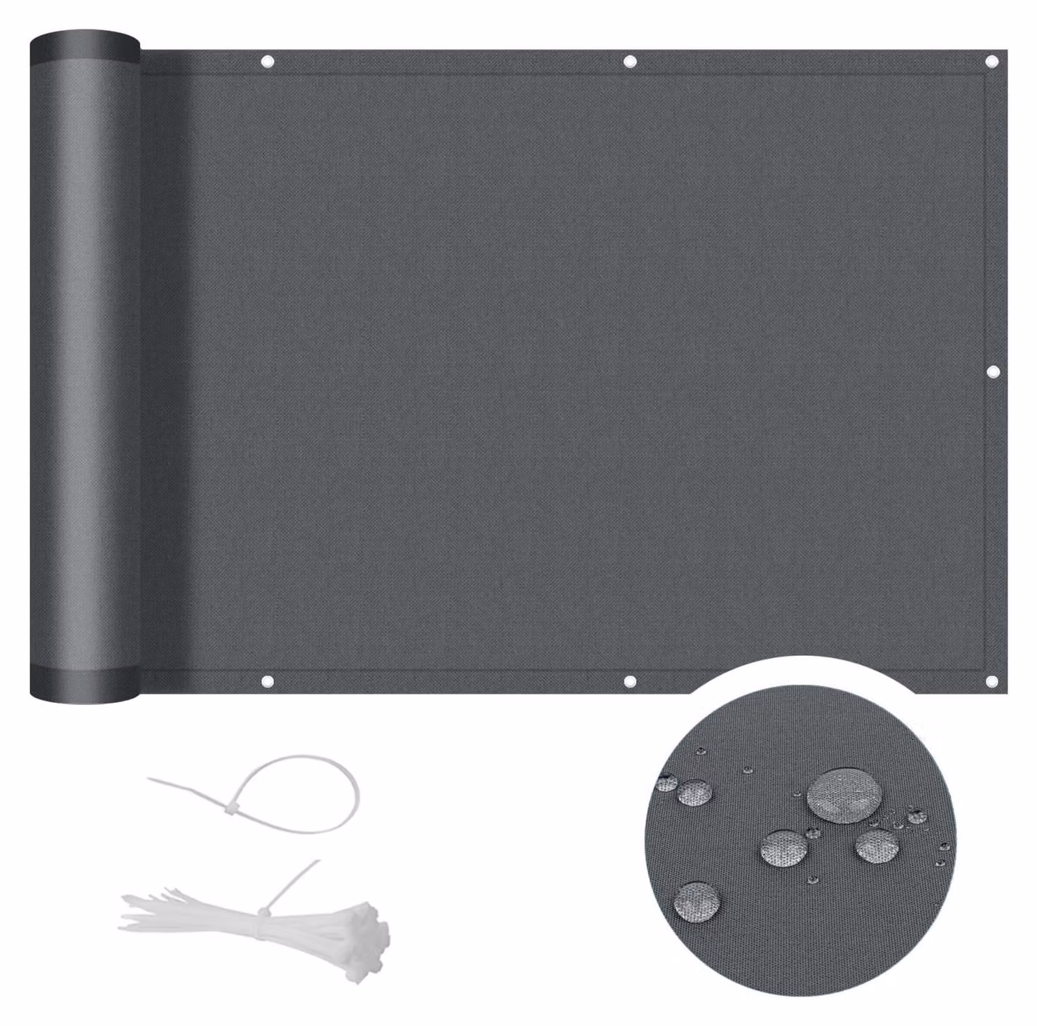 Elzusha - Schermo per privacy per balcone, impermeabile, 150 x 600 cm