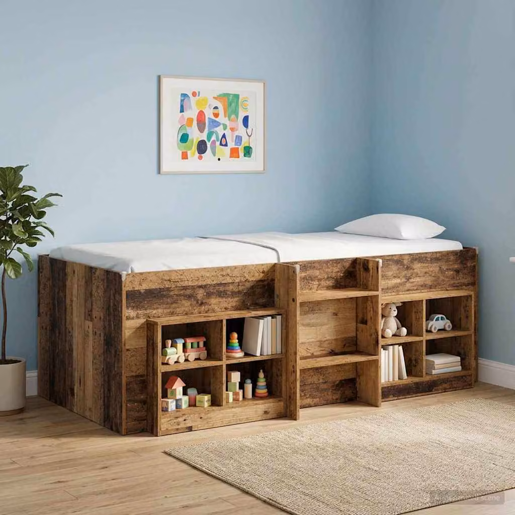 Letto alto per bambini vidaXL in legno marrone L/P/H: 200 x 90 x 120 cm