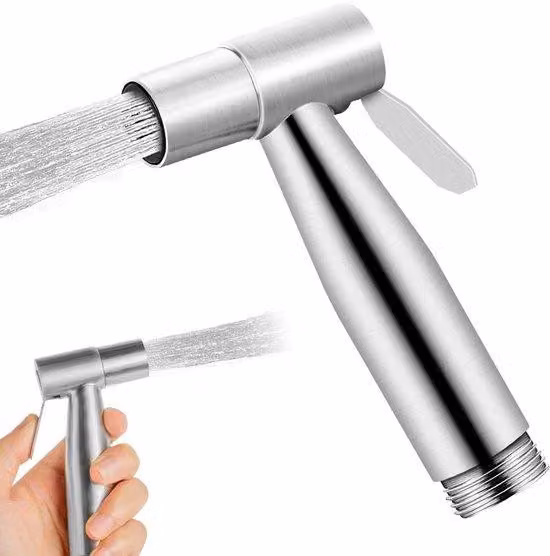 Unyqoos®: Ugello spray in acciaio inossidabile – accessorio multifunzionale per la pulizia di bagni e ambienti domestici, con pressione dell'acqua regolabile, realizzato in acciaio inossidabile (304) resistente alla ruggine