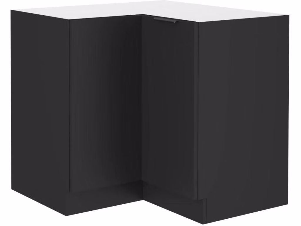 Mobile angolare inferiore SAJU - larghezza 90x90 cm, nero