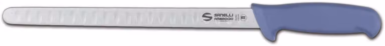 Coltello salmone, lama alveolata cm 28 blu linea Supra di Sanelli Ambrogio
