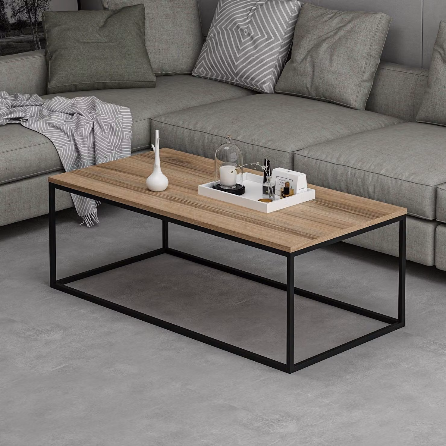 Skye Decor, Tiger - Walnut, tavolini da caffè, noce, 120 x 42 x 60 cm