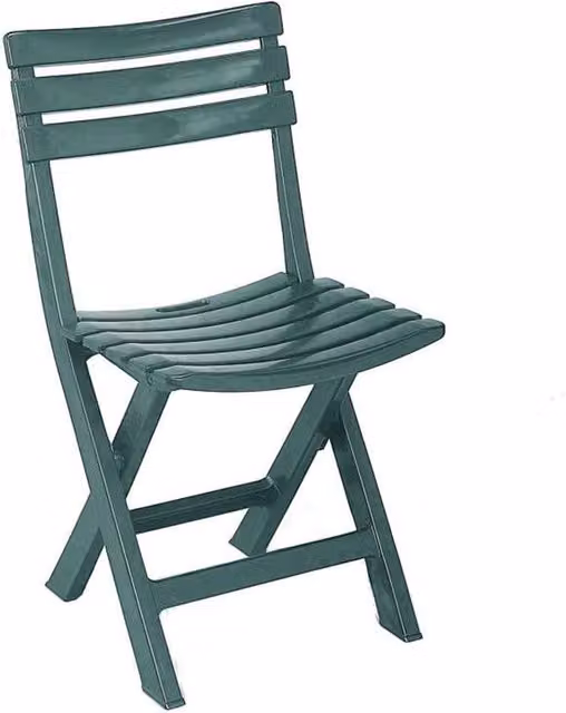 Set di 4 sedie pieghevoli da esterno Trade Shop Traesio verdi per giardino, balcone e terrazza
