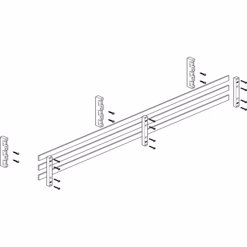 Modulo sbarra collettrice ABN 4FB/2RE 60 mm con CU 30x5 mm, a 3 poli, EBM 70 mm MTSC42743
