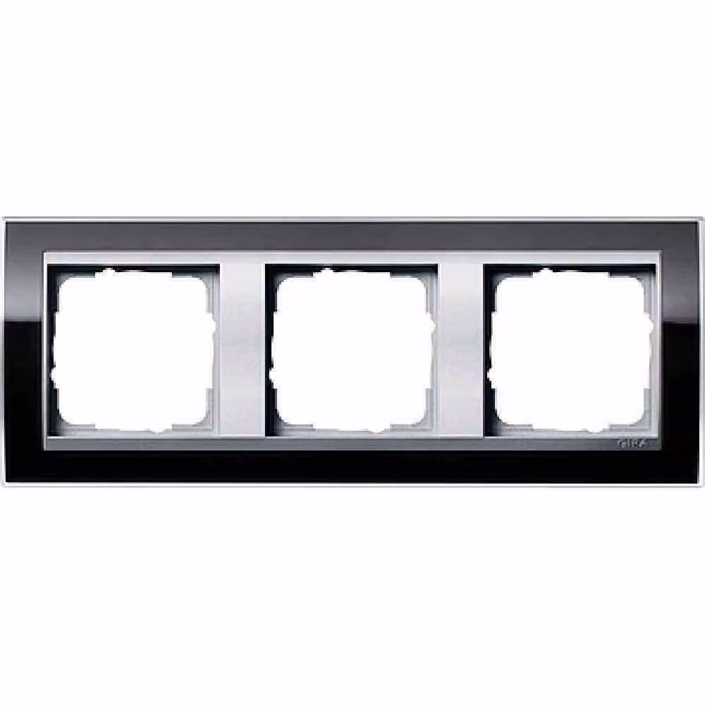 GIRA Telaio a 3 ingressi Event Clear, Standard 55, System 55 Black 0213736 (0213736)