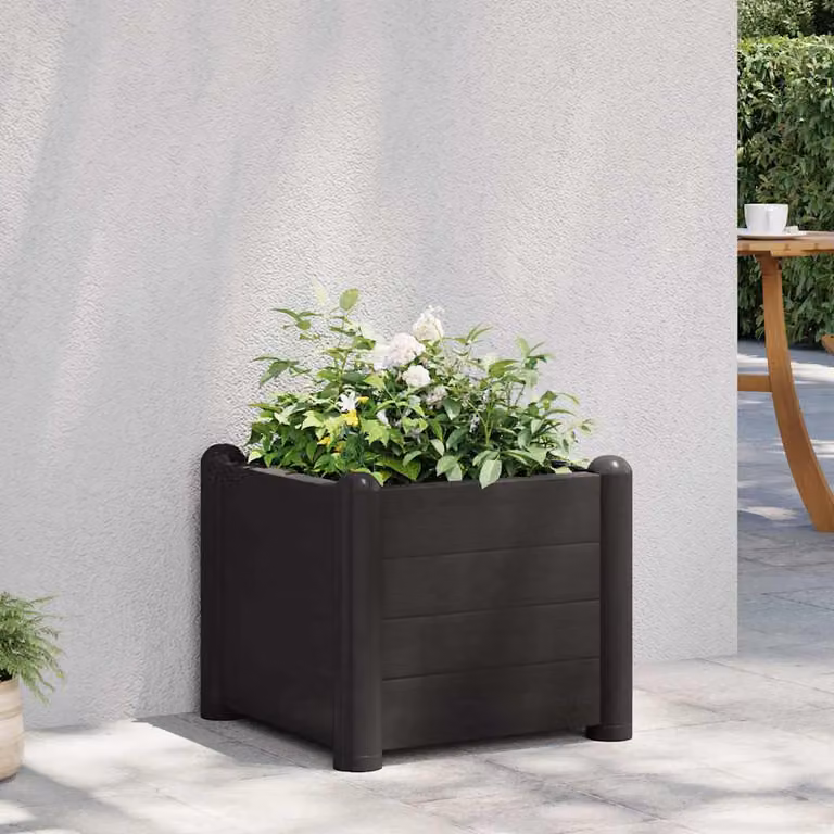 Letto rialzato da giardino vidaXL in plastica color antracite L/P/H: 43 x 43 x 35 cm