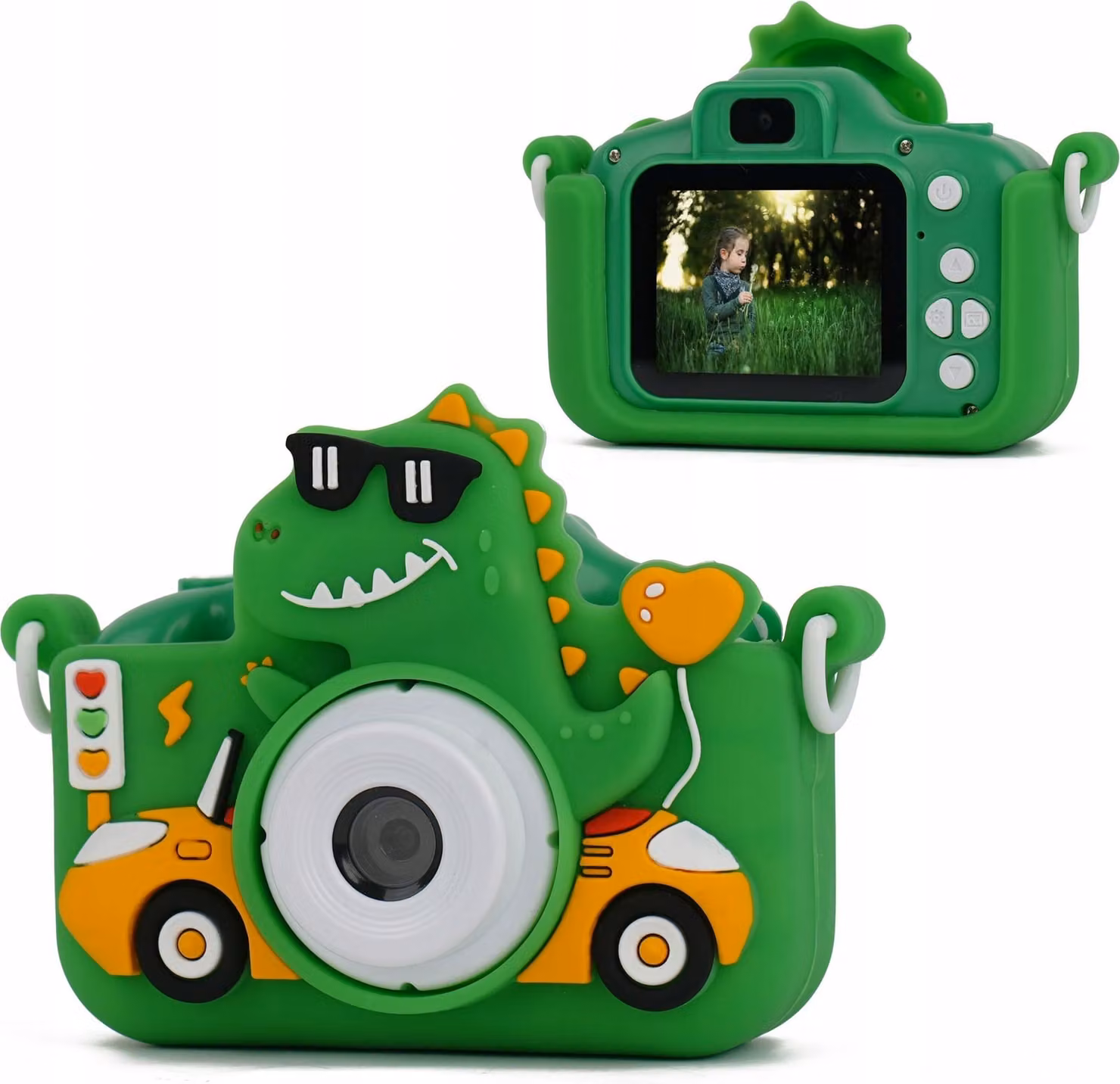 48MP 1080p Fotocamera digitale per bambini 5x Giochi MP3 XREC X2 / Verde dinosauro