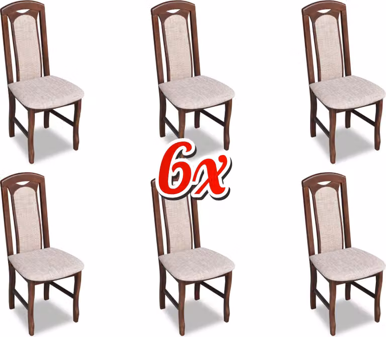 Esszimmer Stuhl Stühle Sitz Modern Massiv Holz Sessel Set 6x Luxus Restaurant