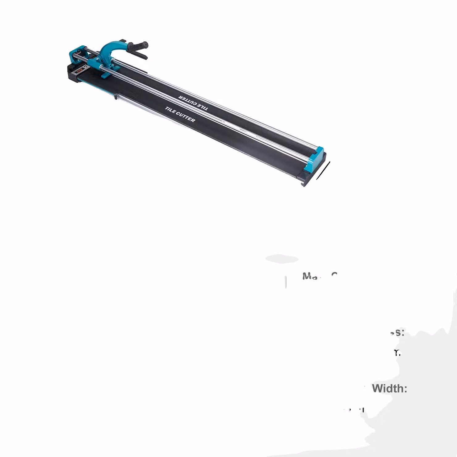 Tagliapiastrelle manuale, lunghezza di taglio 48 pollici, disco di precisione in carburo di tungsteno, guide doppie da 1,2 m