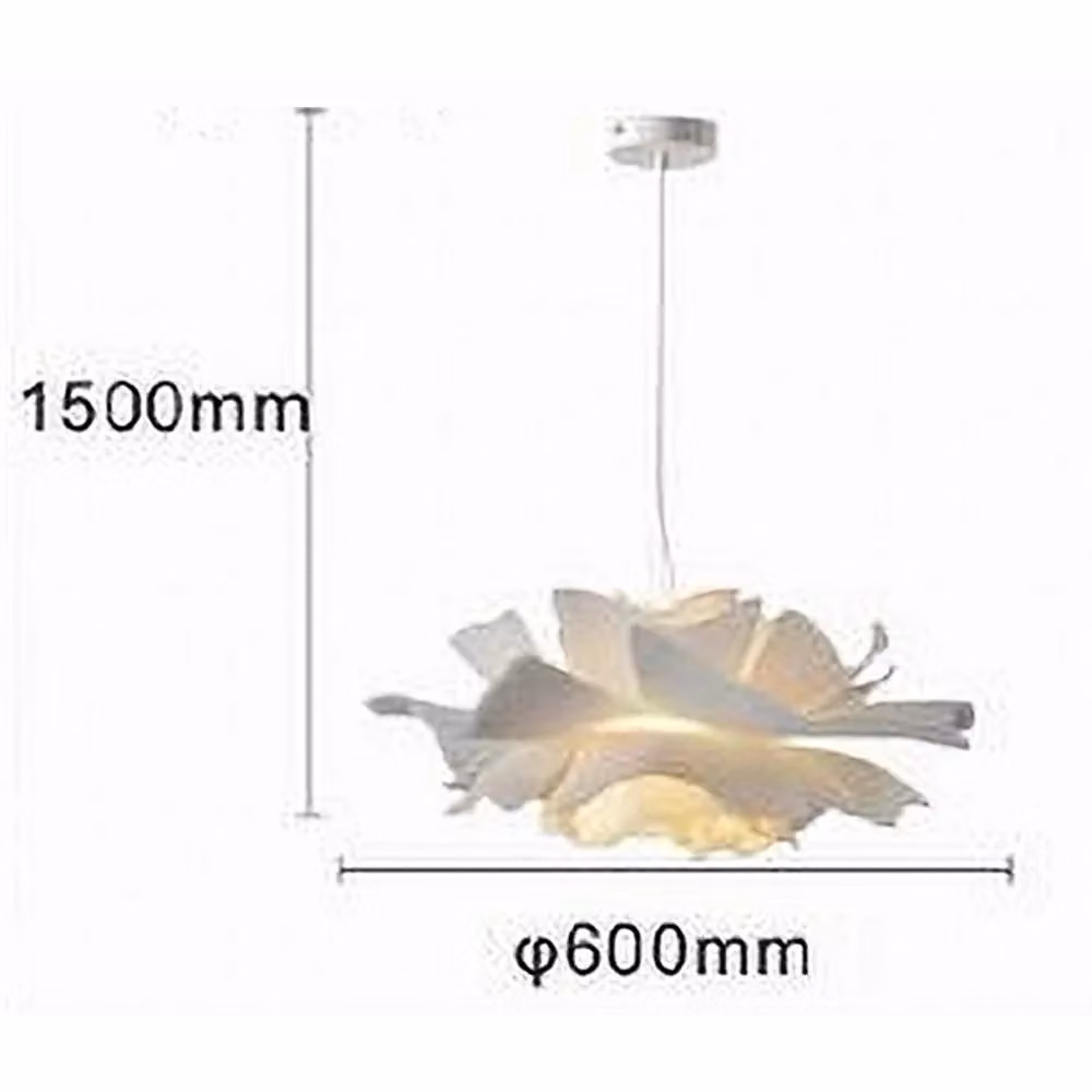 Lampadario a sospensione Trade Shop a forma di fiore con petali bianchi, attacco E27, IP20, altezza regolabile – 2