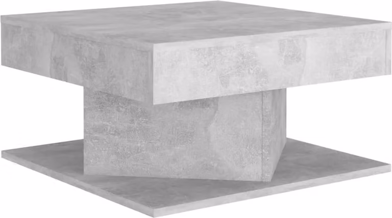 Tavolino da Salotto Grigio Cemento 57x57x30cm Legno Multistrato