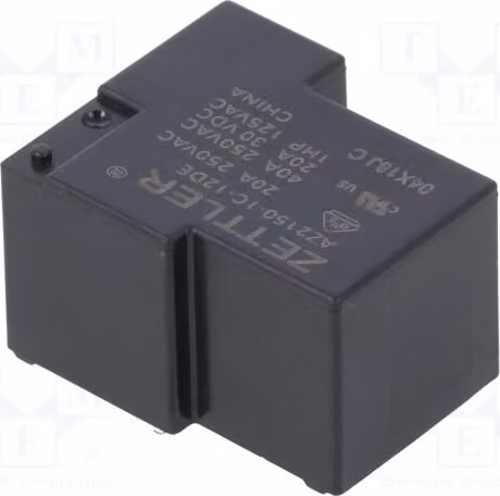 1 relè: bobina elettromagnetica, 12 VDC, 40 A, serie: AZ2150, modello: AZ2150-1C-12DE