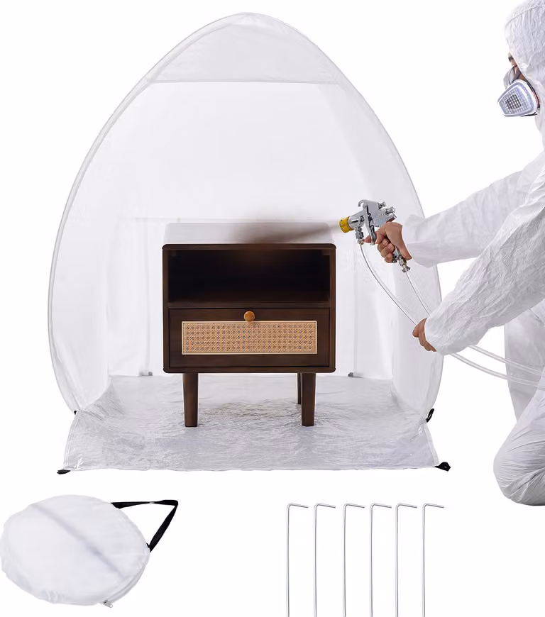 SucceBuy, rifugio per verniciatura a spruzzo, 40 x 35 x 40 pollici, tenda portatile pop-up per verniciatura a spruzzo con pavimento, finestra di scarico, borsa di stoccaggio, cabina di verniciatura pieghevole per mobili e progetti fai-da-te