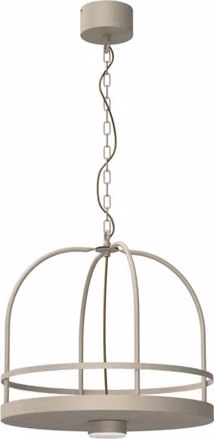Lampada sospesa industriale Zona Luminex in metallo beige con attacco GX53