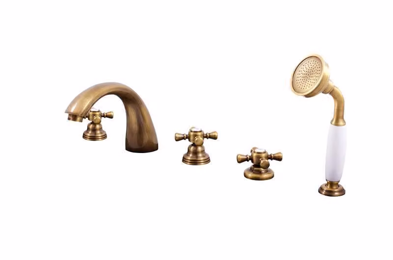 Slezák-RAV Miscelatore per vasca da bagno Slezák RAV Morava Retro MK369PSM Colore: ottone vecchio, Dimensione: 1/2''