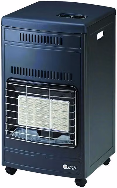 Stufa a infrarossi a gas GPL Sicar 4200 W Grigia e Nera L/P/H: 40,5 x 45 x 77 cm