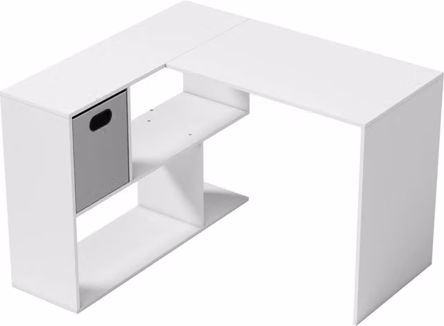 Scrivania Angolare Moderna Giordanoshop Bianca L/P/H: 110 x 100 x 75 cm – 1