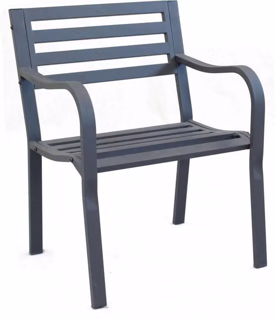 Poltrona Chloe 60x56x85 h cm in Acciaio Antracite