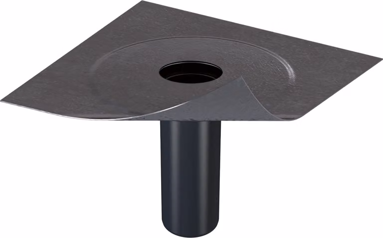 Uscita dal tetto piano Elemento di prolunga Base del ventilatore DN 100 Raccordo bituminoso