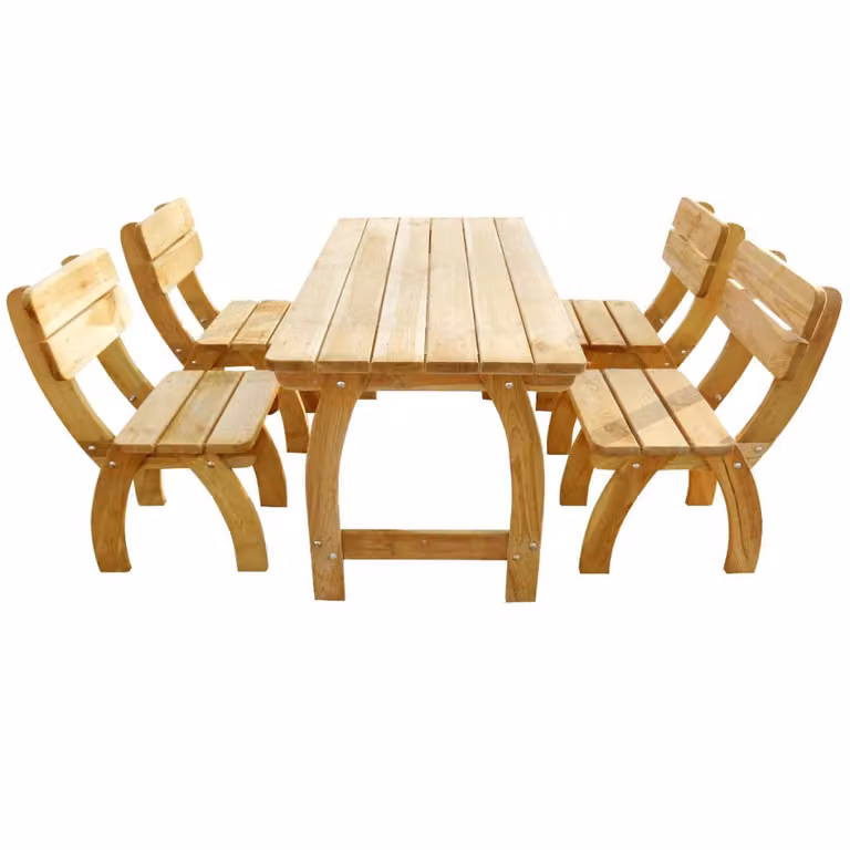 set da pranzo da giardino da 5 pezzi Legno di pino impregnato