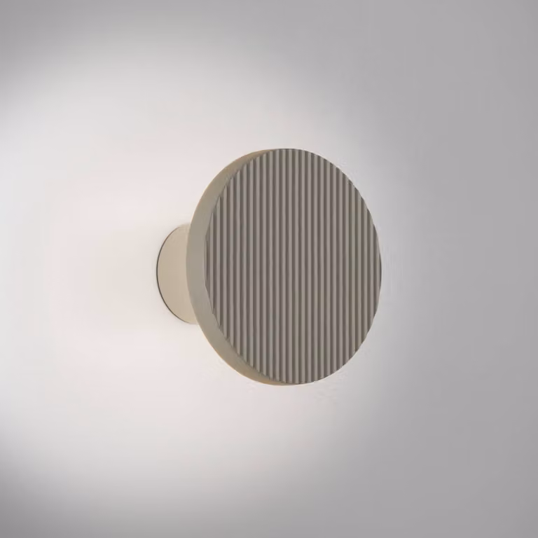 Bover Applique da parete Arid A/01, dimmerabile, Alluminio / Grigio / Zincato, Soggiorno / Sala da pranzo, Alluminio, Design, Applique