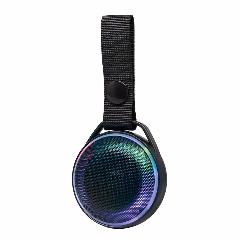 Cassa Bluetooth Wireless DICTROLUX DLX1622 con LED, Portatile e Compatta, Multicolore e Nera