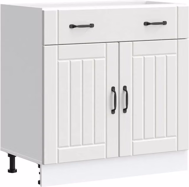 Mobile da cucina moderno bianco in legno composito a parete L: 80 cm, P: 46 cm, H: 81,5 cm