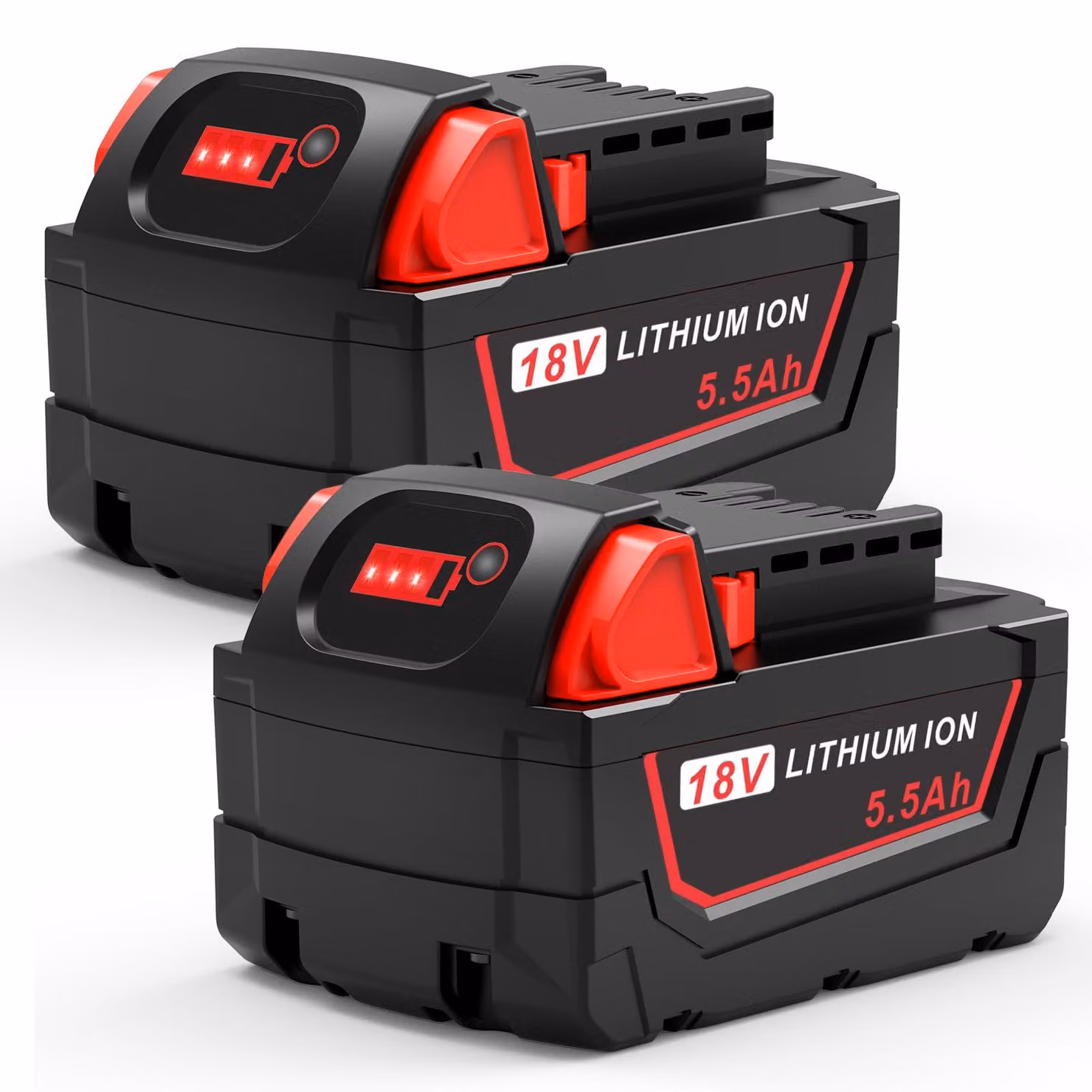 2 confezioni di batterie agli ioni di litio da 5,5 Ah per utensili
