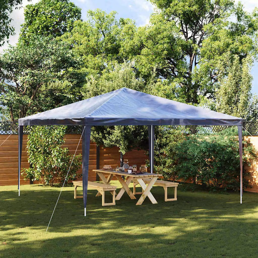 vidaXL Tenda per Feste Blu L: 400 cm, P: 400 cm, H: 275 cm
