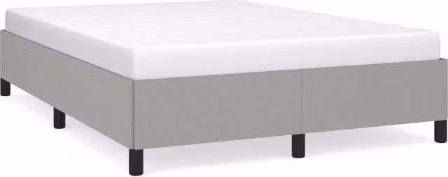 Letto matrimoniale | Letto per adulti | Giroletto senza Materasso Grigio Chiaro 140x190 cm Tessuto