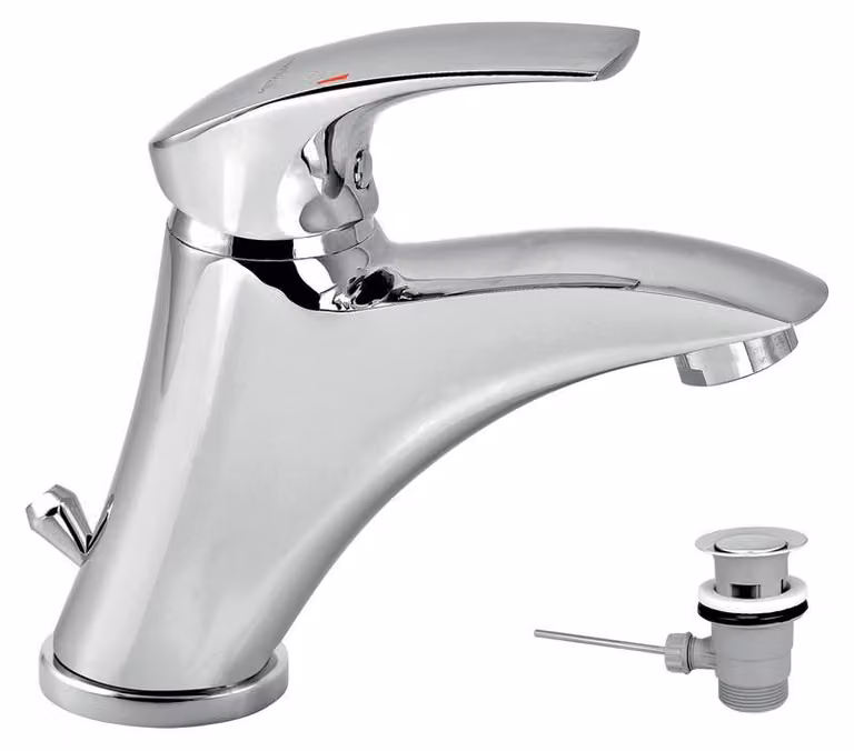 Miscelatore a leva per lavabo Novaservis Metalia 57 cromo con bocca di erogazione 57002,0