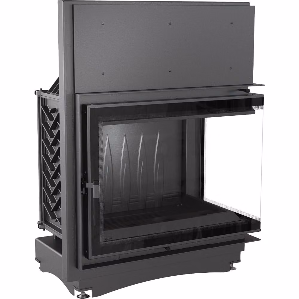 Caminetto a legna in ghisa AMELIA DECO destro 21 kW Ø 200