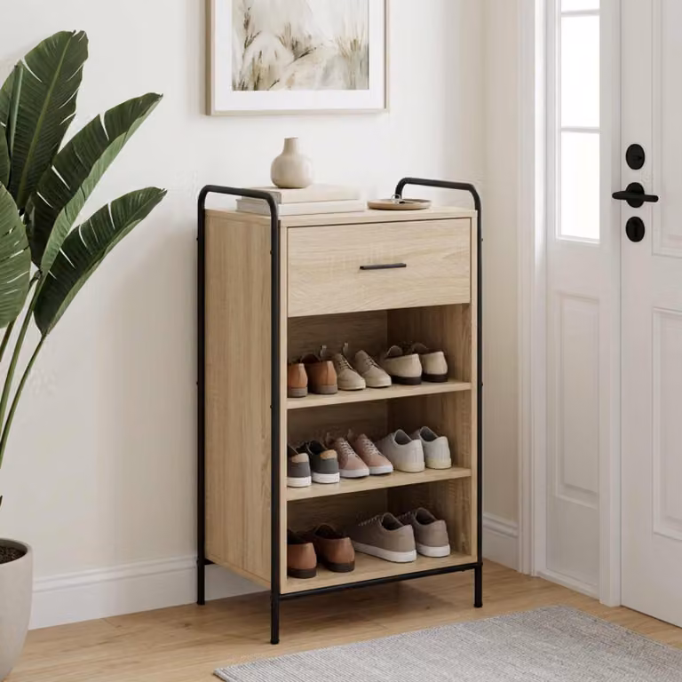 vidaXL Mobile per scarpe 51 x 36,5 x 93 cm Legno ingegnerizzato