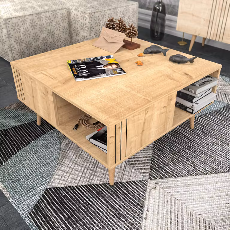 Skye Decor, Ronas - Oak, tavolini da salotto, rovere, 89,6 x 46,5 x 89,6 cm