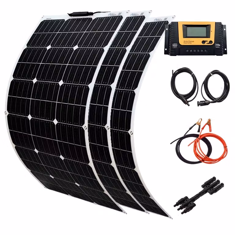 Set di pannelli solari flessibili, alta efficienza del 21,8%, opzioni di potenza multiple (100W/200W/300W), set di pannelli solari da 300W