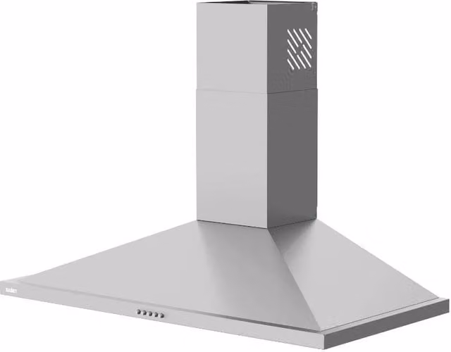 Cappa a piramide Samet Eolo90 in acciaio inox color argento con display LED da parete