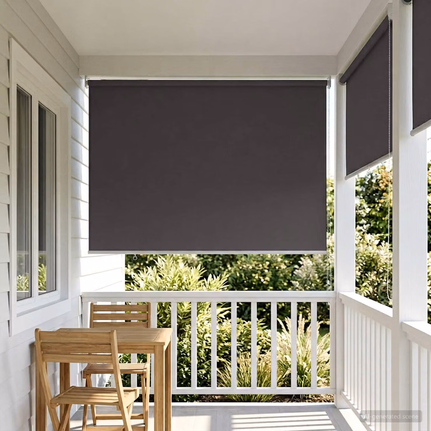 vidaXL Tenda da sole a rullo con protezione UV in poliestere, Antracite, L: 140 cm, P: 120 cm