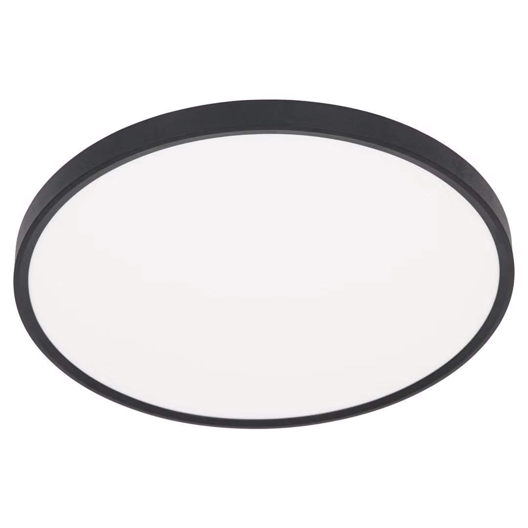 Plafone LED rotondo bianco e nero 32W, tonalità di bianco 3400 lm, materiale plastico, dimensioni: 2,5 x 40 x 40 cm, IP40, Milagro