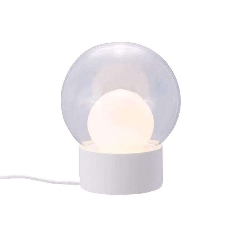 pulpo Lampada da tavolo di design Boule Small, Bianco / Opale, Soggiorno / Sala da pranzo, Ceramica, Design, Lampada da tavolo