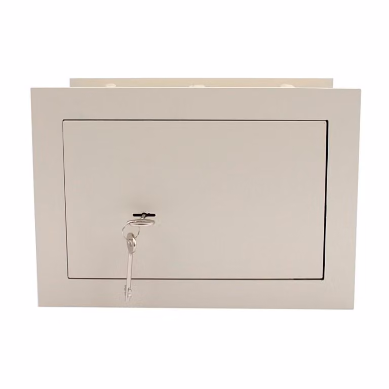 Cassaforte meccanica per edifici, 33 x 20 x 23 cm, per documenti e denaro, con chiave